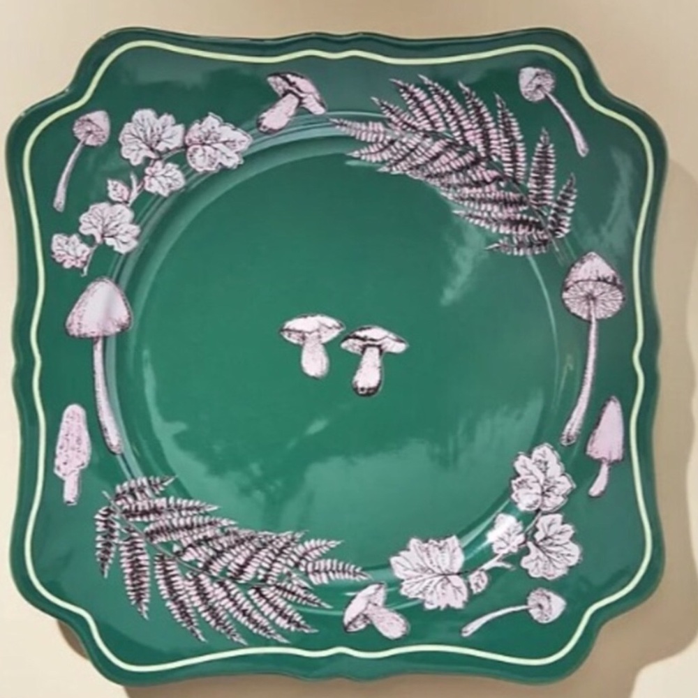 Anthropologie Handpainted Glazed Stoneware Dinner Plate Elin New With Tag